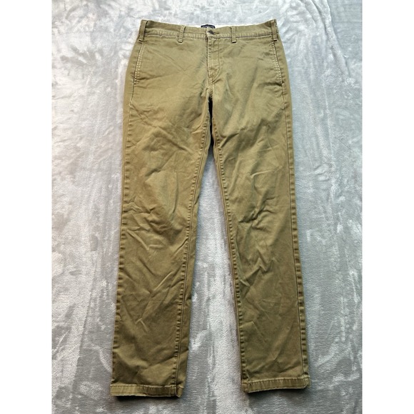 Levi's Two Horse Brand Premium Tan Khaki Straight Leg Pants Mens 30x32 Guys Work - Picture 1 of 14